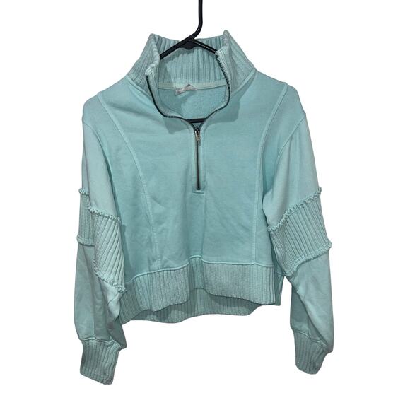 Daily Practice aqua color quarter zip knit pullover size XS - Picture 1 of 4